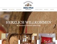 Tablet Screenshot of brauereigasthof-adler-post.de